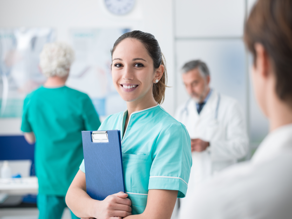 Medical professional smiling after ACLS Initial Training in Tempe, AZ