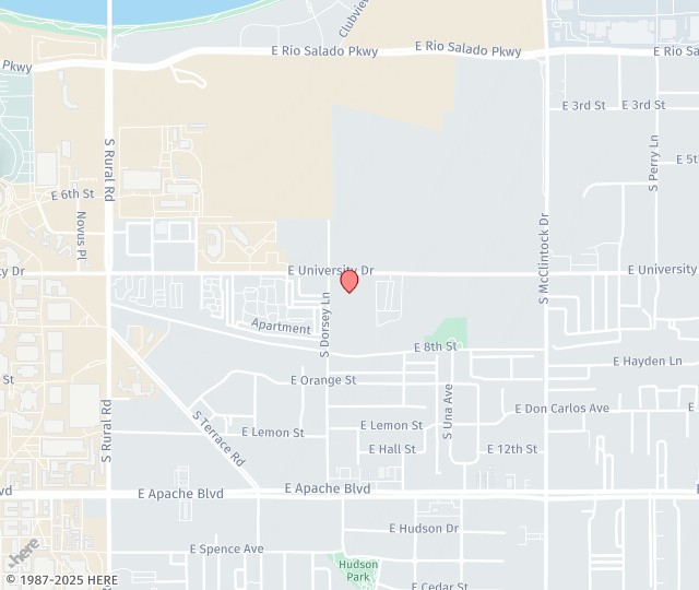 Location Map: 1301 E University Dr Tempe, AZ 85288