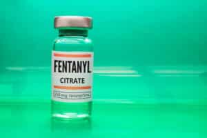 Close up of bottle of Fentanyl in Tempe, AZ